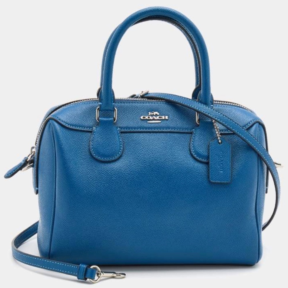 COACH Blue Leather Mini Bennett Satchel